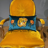 Retro tiger head pillow